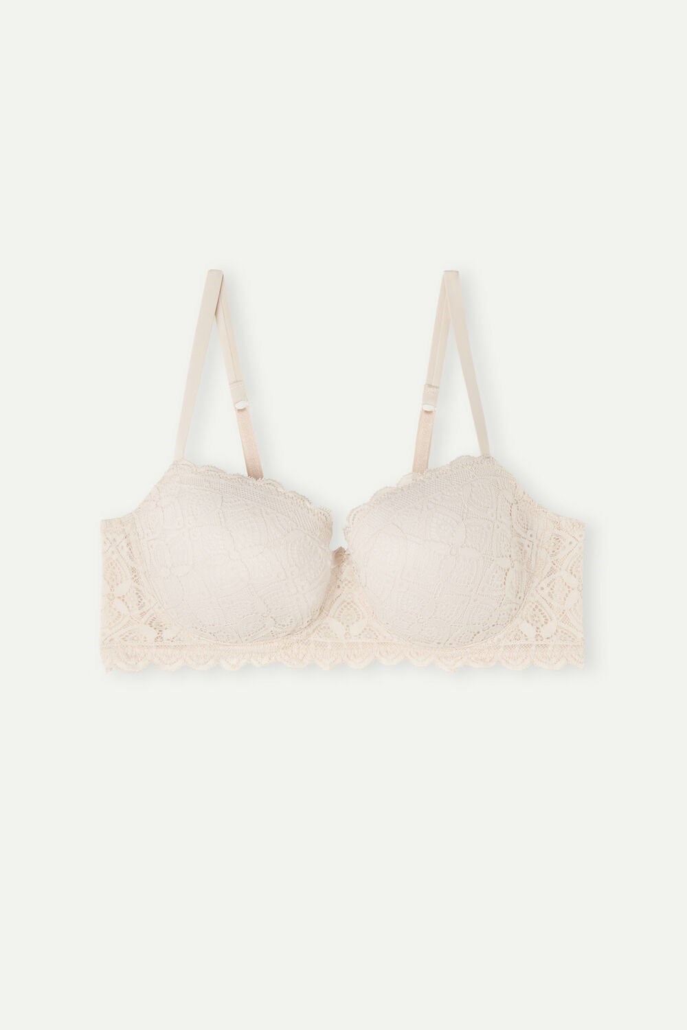 Natural - 2280 - Silk Pink Intimissimi Sofia Balconette Bra in Lace | AYJN-92605