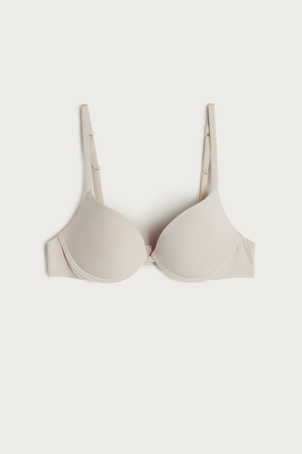 Natural - 2280 - Silk Pink Intimissimi Simona Microfiber Super Push-Up Bra | EFTZ-46273