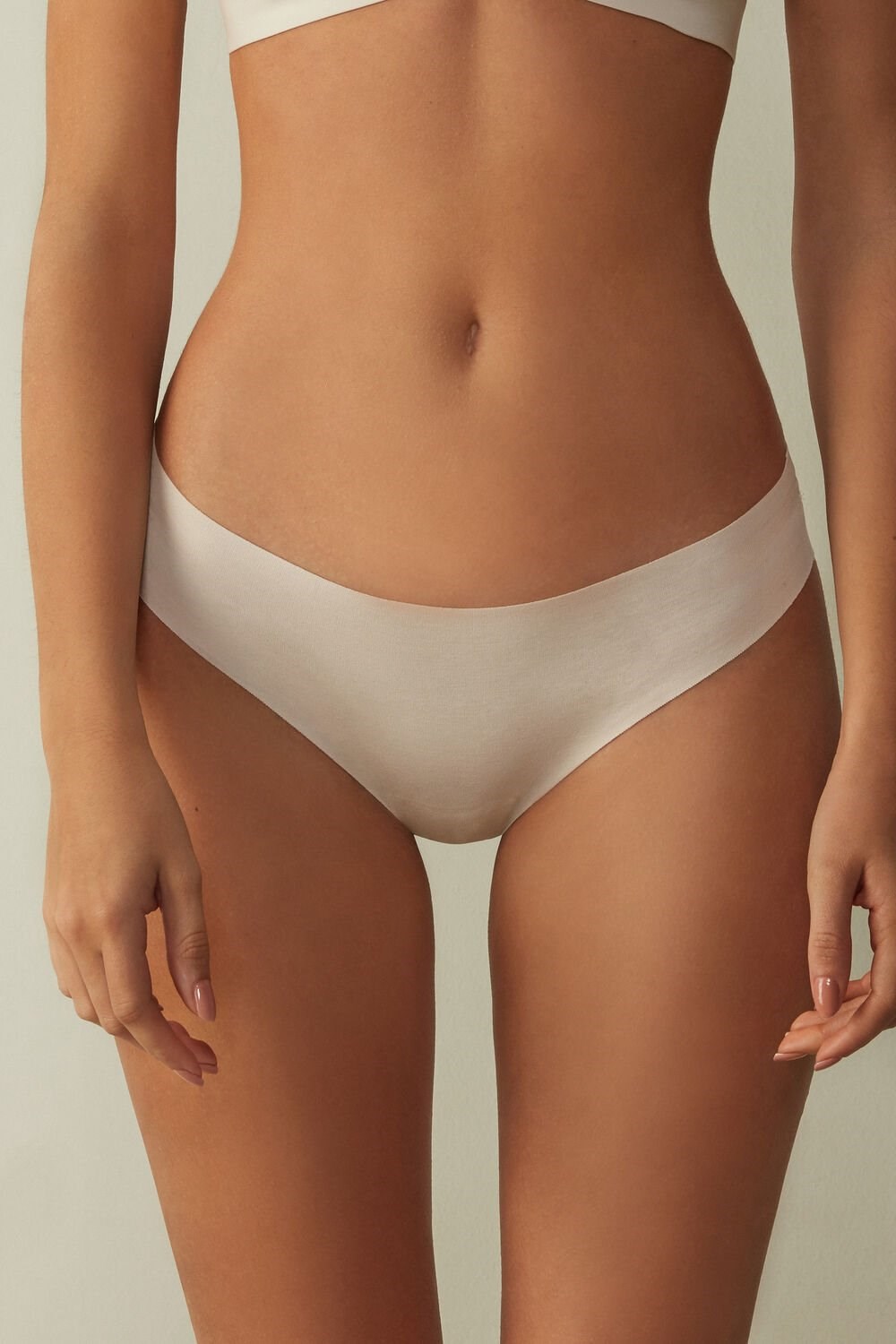 Natural - 2280 - Silk Pink Intimissimi Seamless Supima® Cotton Brazilian Panties | MRVT-30895