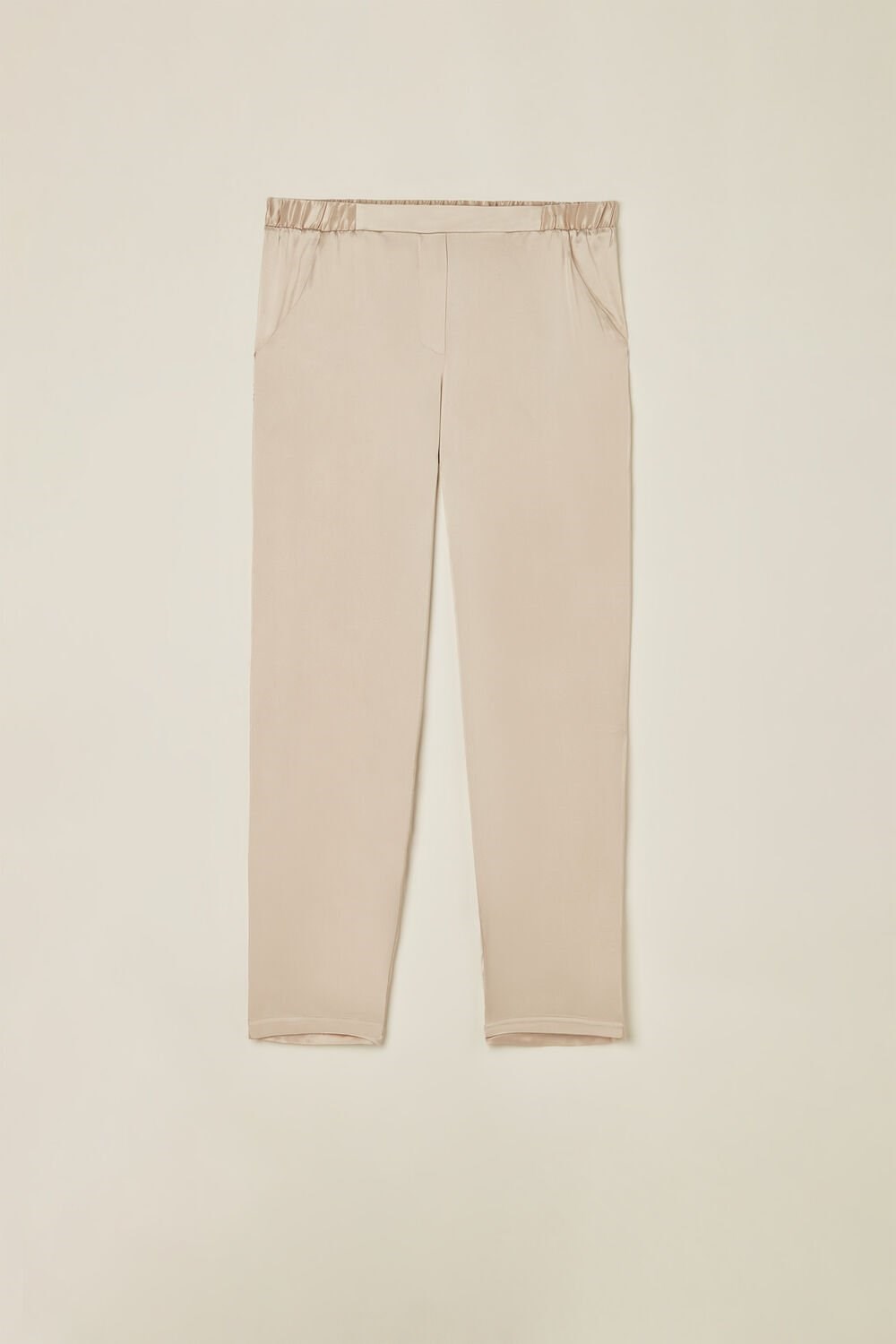 Natural - 2280 - Silk Pink Intimissimi Straight Silk Pants | QJWA-18936