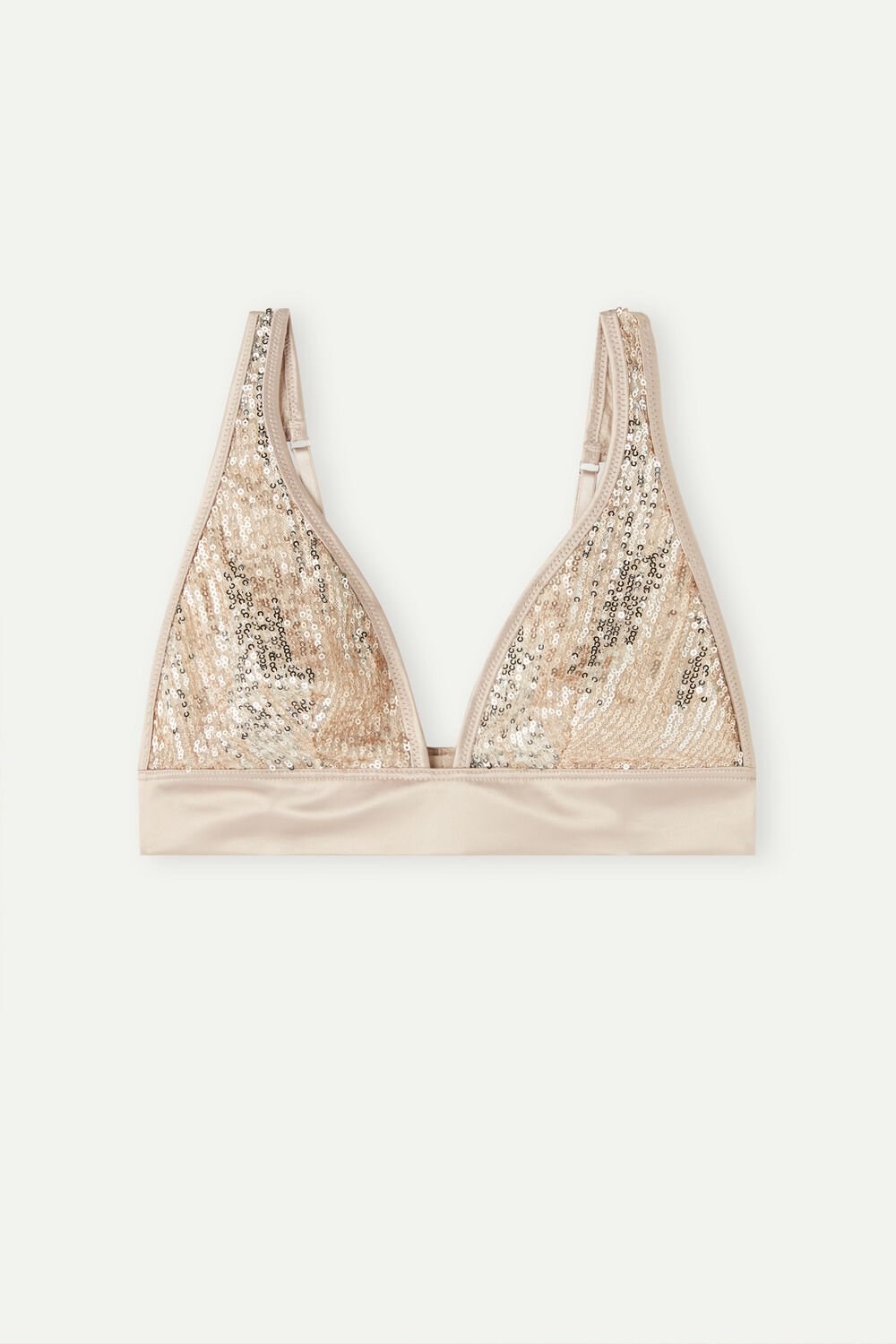 Natural - 237j - Natural / Silver Intimissimi Glistening Charme Triangle Bra | EAPQ-07621