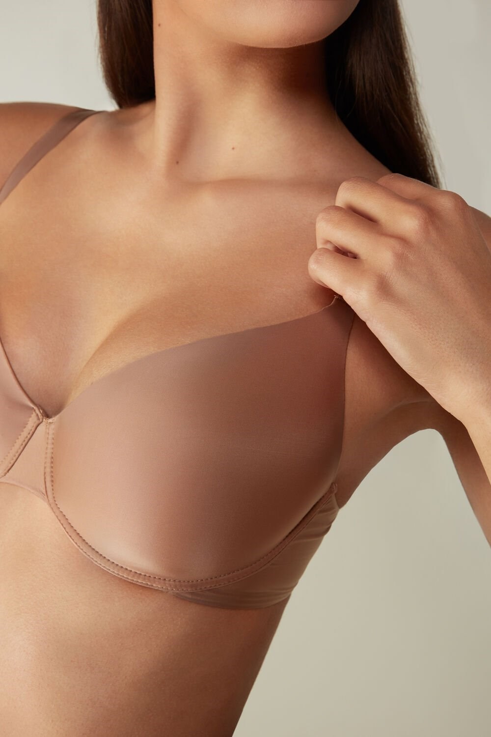 Natural - 417i - Medium Beige Intimissimi Francesca Ultralight Microfiber Balconette Bra | OQCZ-95201