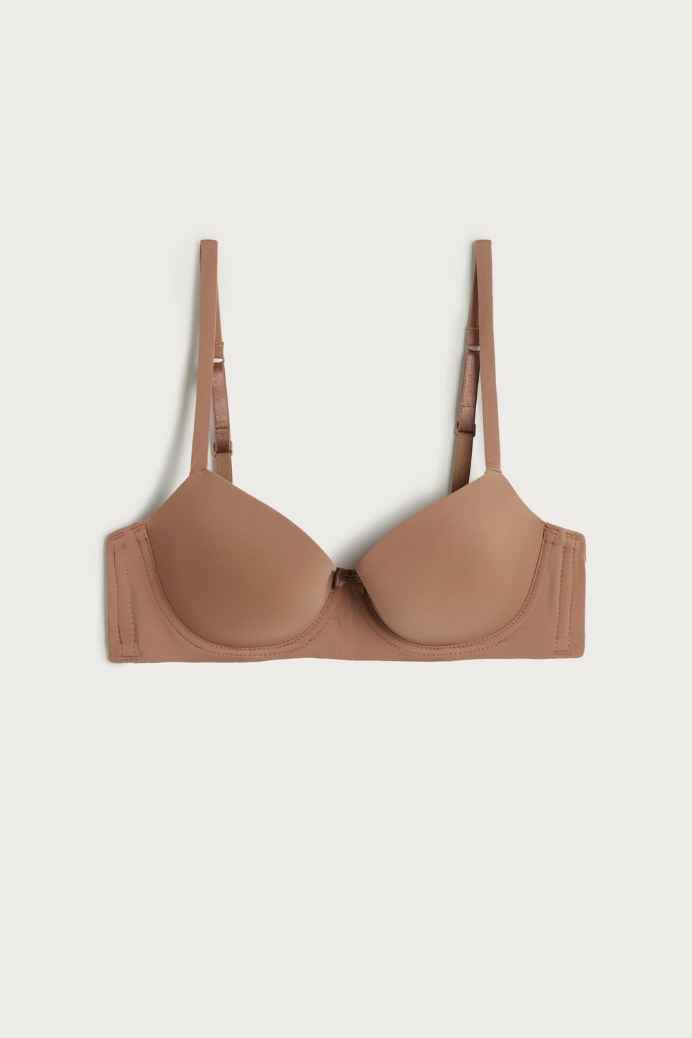 Natural - 417i - Medium Beige Intimissimi Sofia Microfiber Padded Balconette Bra | PXLV-07623