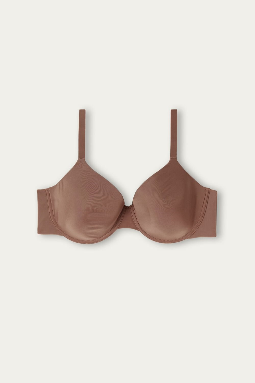 Natural - 502i - Dark Beige Intimissimi Francesca Ultralight Microfiber Balconette Bra | FROC-86215