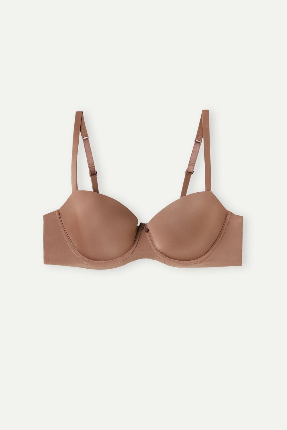 Natural - 502i - Dark Beige Intimissimi Sofia Balconette Bra in Ultralight Microfiber | QNIF-79461