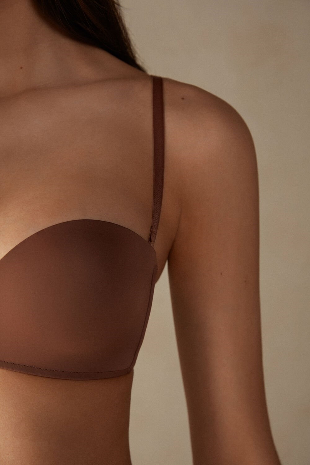 Natural - 502i - Dark Beige Intimissimi Gioia Bandeau Bra | VTHZ-45763