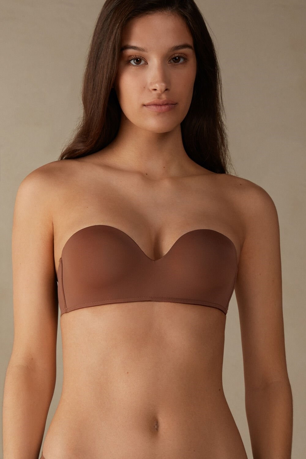 Natural - 502i - Dark Beige Intimissimi Gioia Bandeau Bra | VTHZ-45763