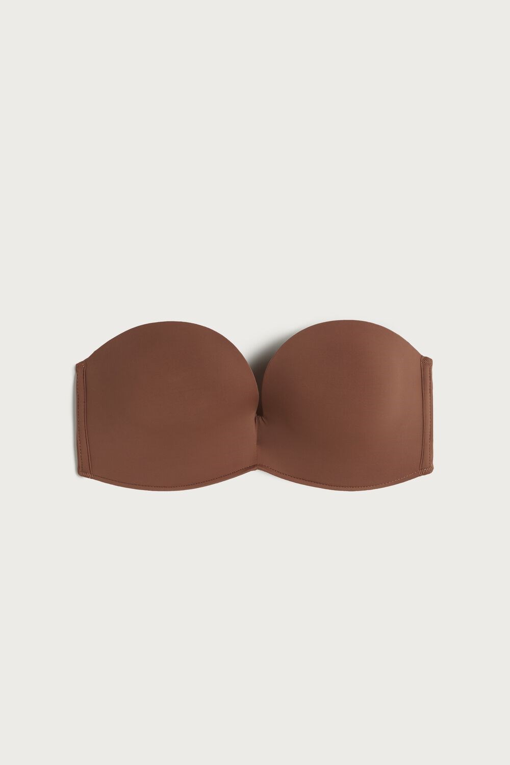 Natural - 502i - Dark Beige Intimissimi Laura Microfiber Bandeau Bra | XIYM-27463