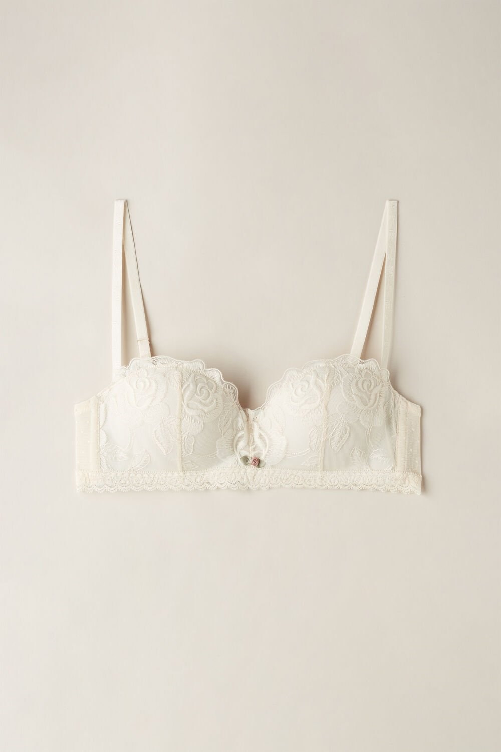 Natural - 612i - Vanilla Ivory Intimissimi Scent of Roses Gioia Bandeau Bra | TKVP-73906