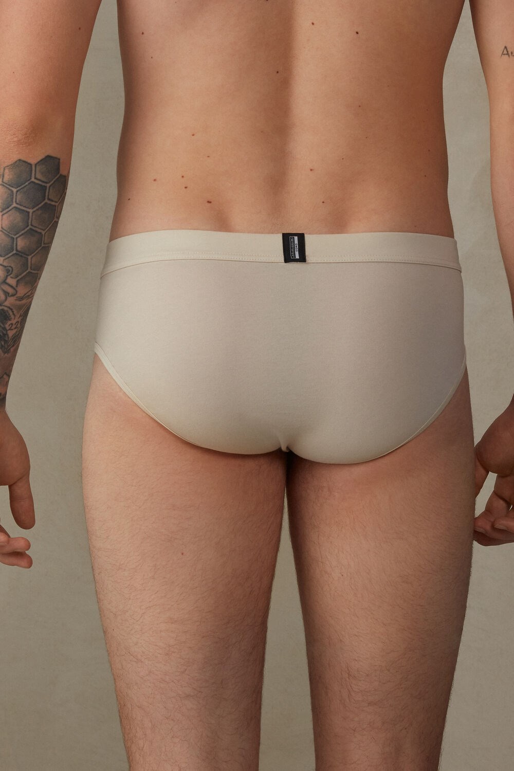 Natural - 721i - Rope Beige Intimissimi Natural Fresh Supima® Cotton Briefs | XQYW-03421