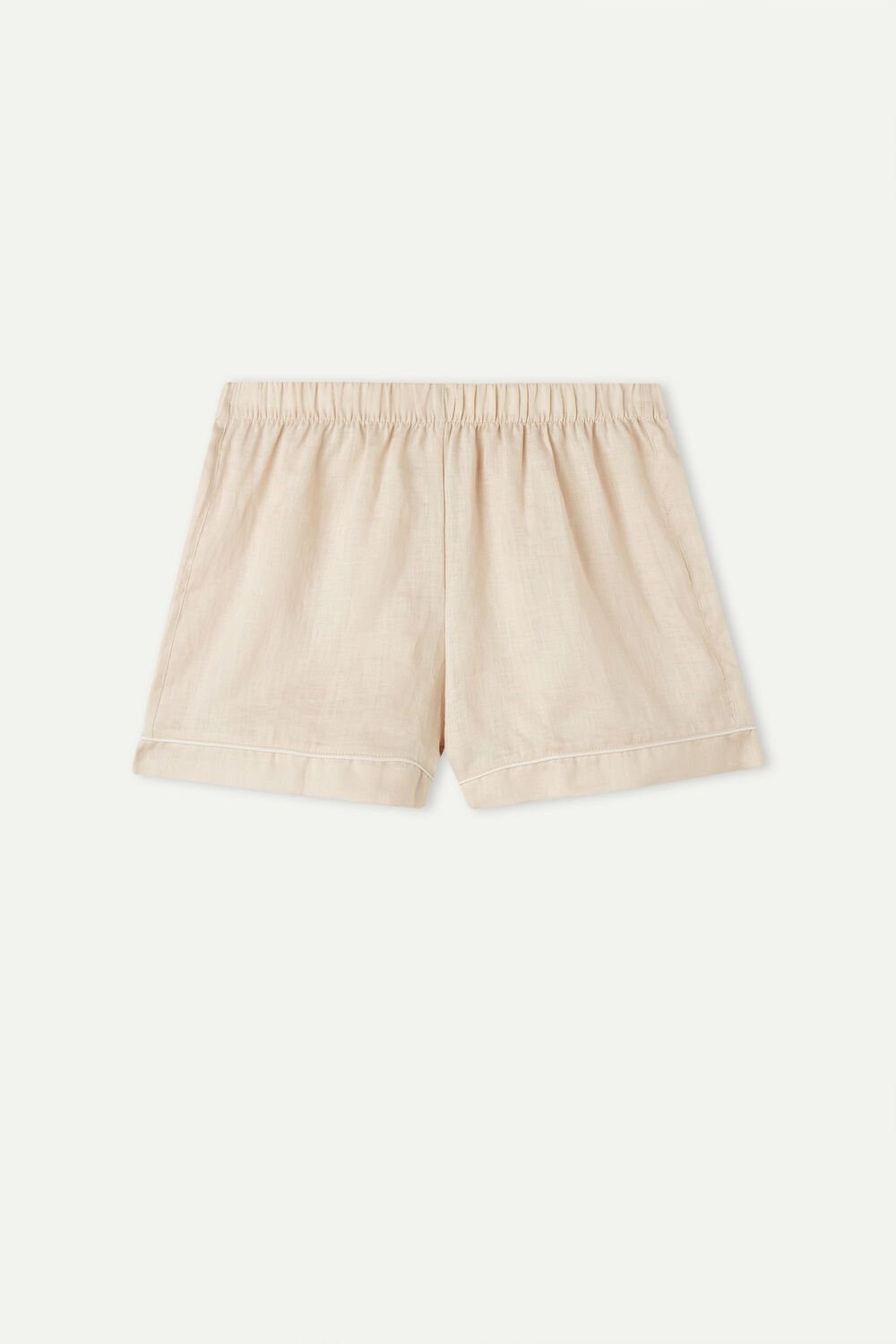 Natural - 913i - Rope Beige Intimissimi Yacht Night Linen Shorts | GPJZ-18462