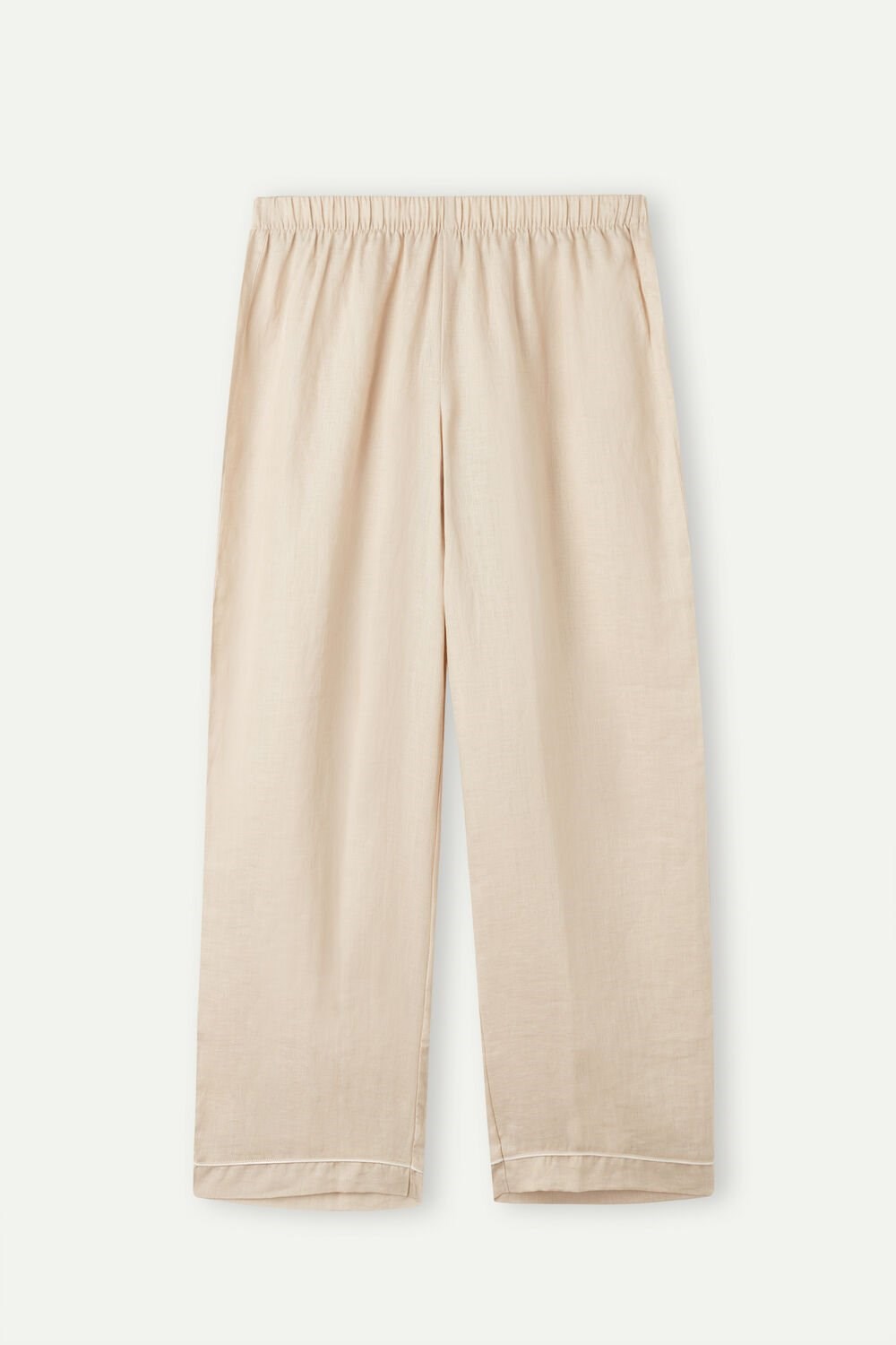 Natural - 913i - Rope Beige Intimissimi Yacht Night Linen Pants | UPIR-91504