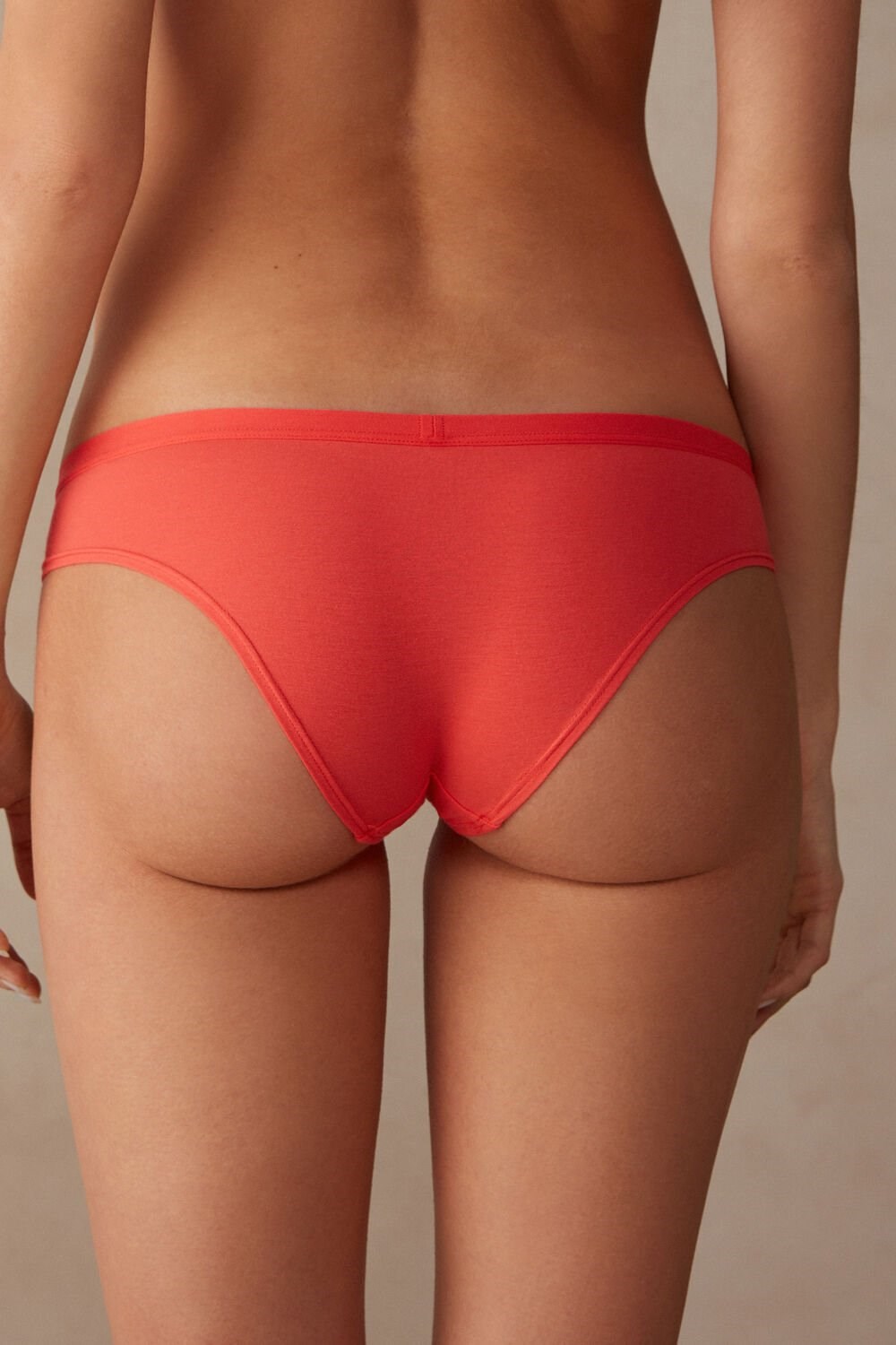 Orange - 219j - Flame Scarlet Intimissimi Cotton Panties | CWDE-04879