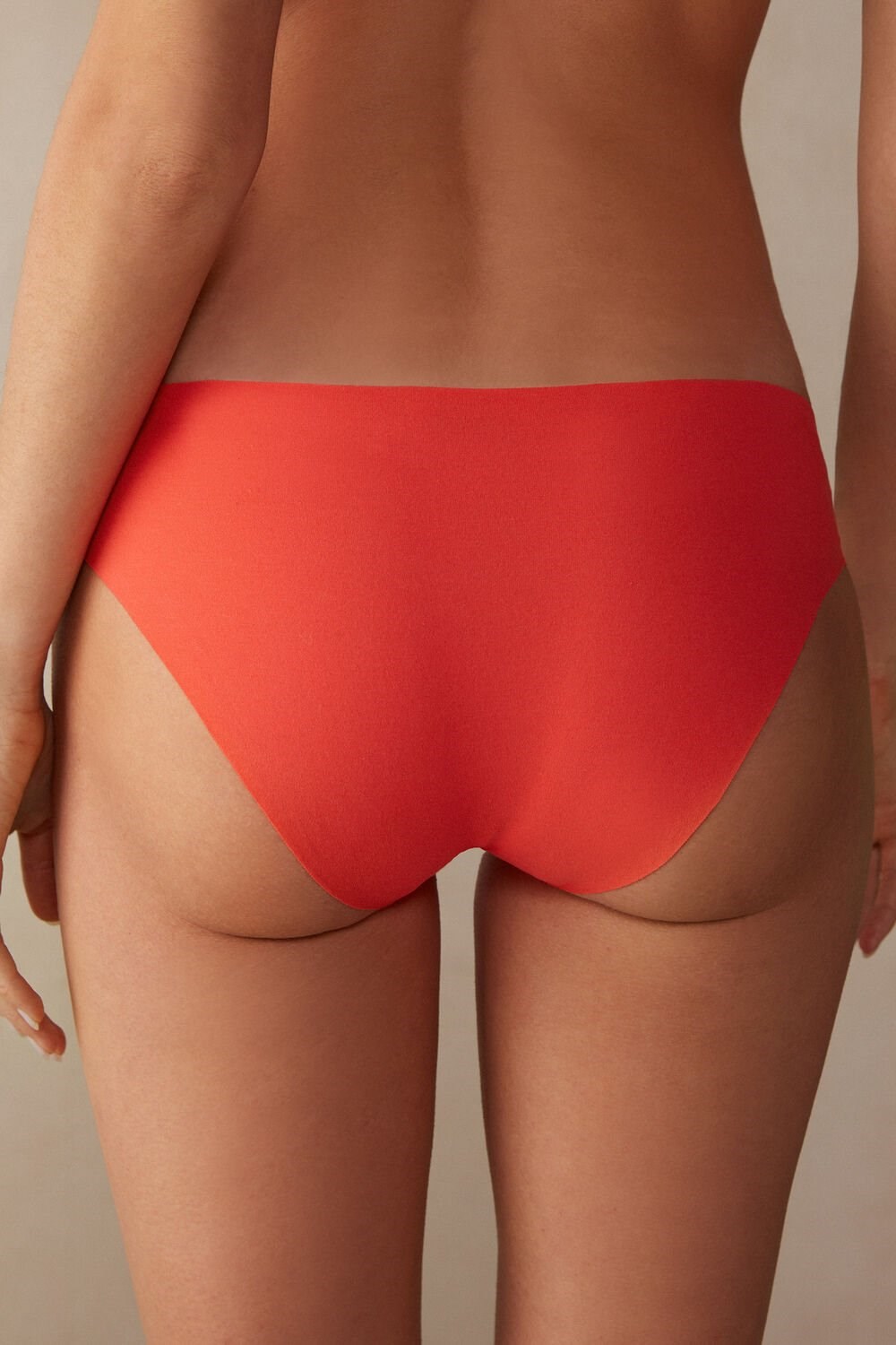 Orange - 219j - Flame Scarlet Intimissimi Seamless Supima® Cotton Panties | THCE-96804