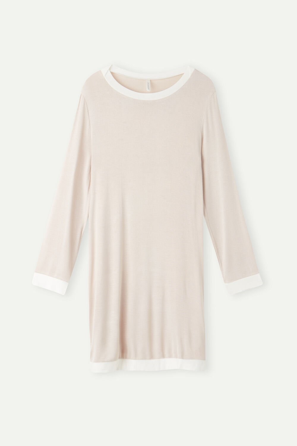 Pale Pink - 227j - Silk Pink / Talc White Intimissimi Simple Elegance Night Shirt | LDCF-38402