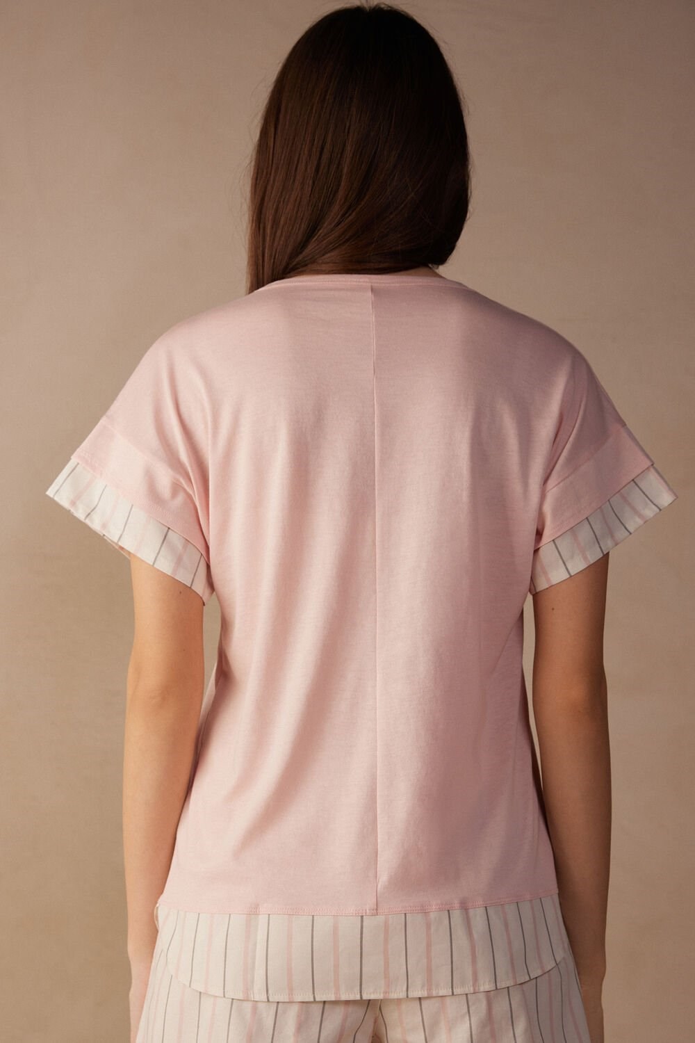 Pale Pink - 234j - Spring Pink Intimissimi Soft Spring Short Sleeve Cotton T-Shirt | SVDO-45816