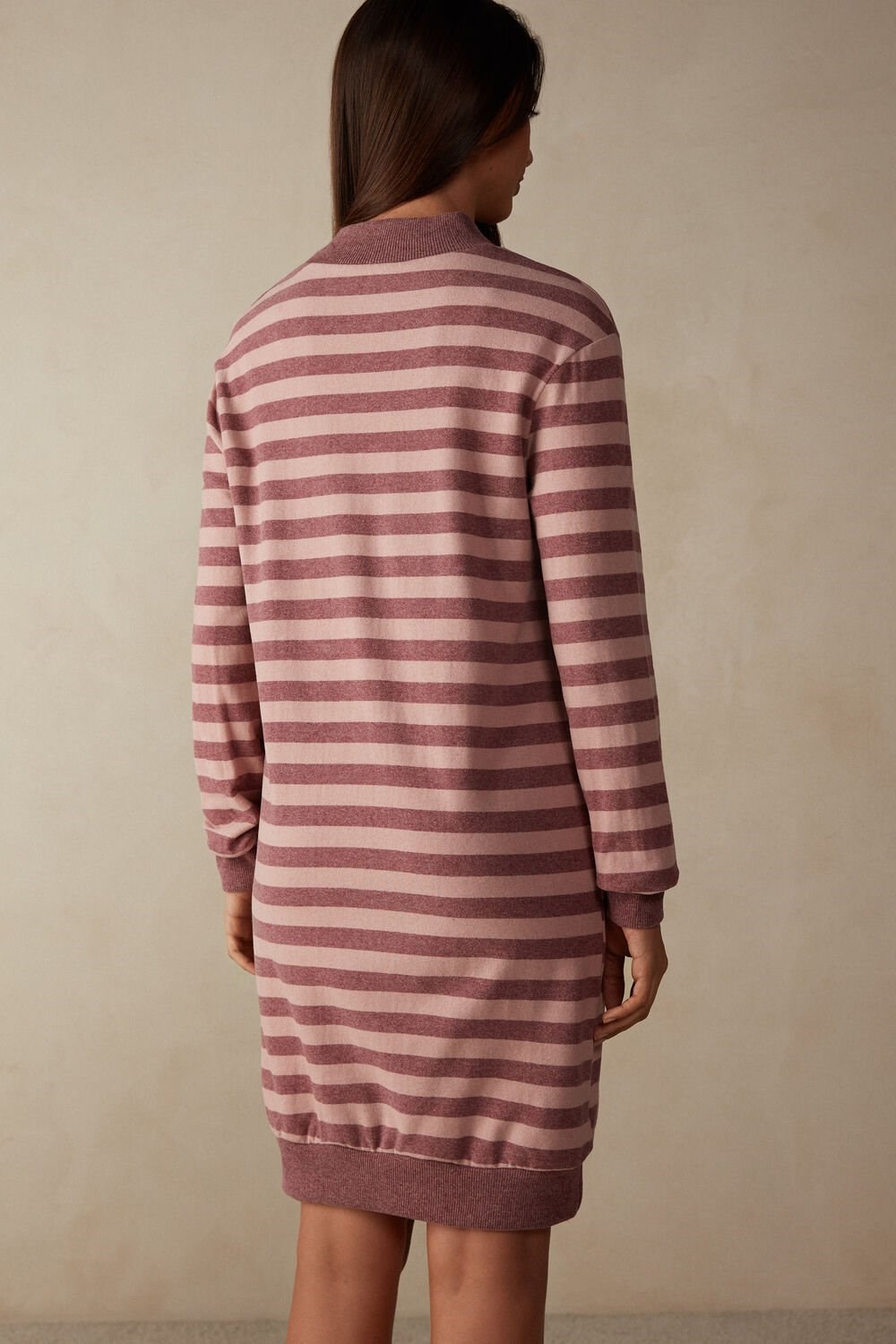 Pink - 158j - Pink / Dark Pink Stripe Intimissimi Winter Candies Striped Night Shirt | XHWV-26571