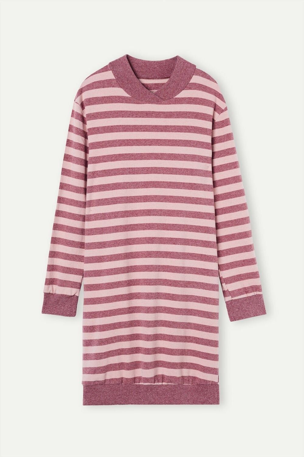 Pink - 158j - Pink / Dark Pink Stripe Intimissimi Winter Candies Striped Night Shirt | XHWV-26571