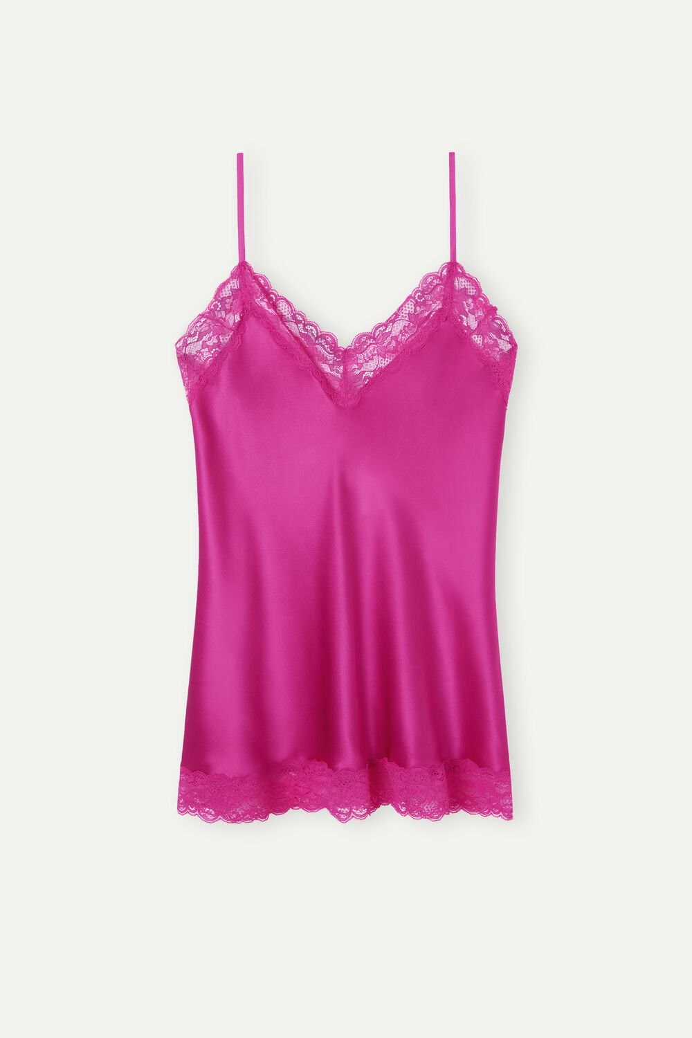 Pink - 206j - Valentine Pink Intimissimi Lace and Silk Top | IVUZ-04526