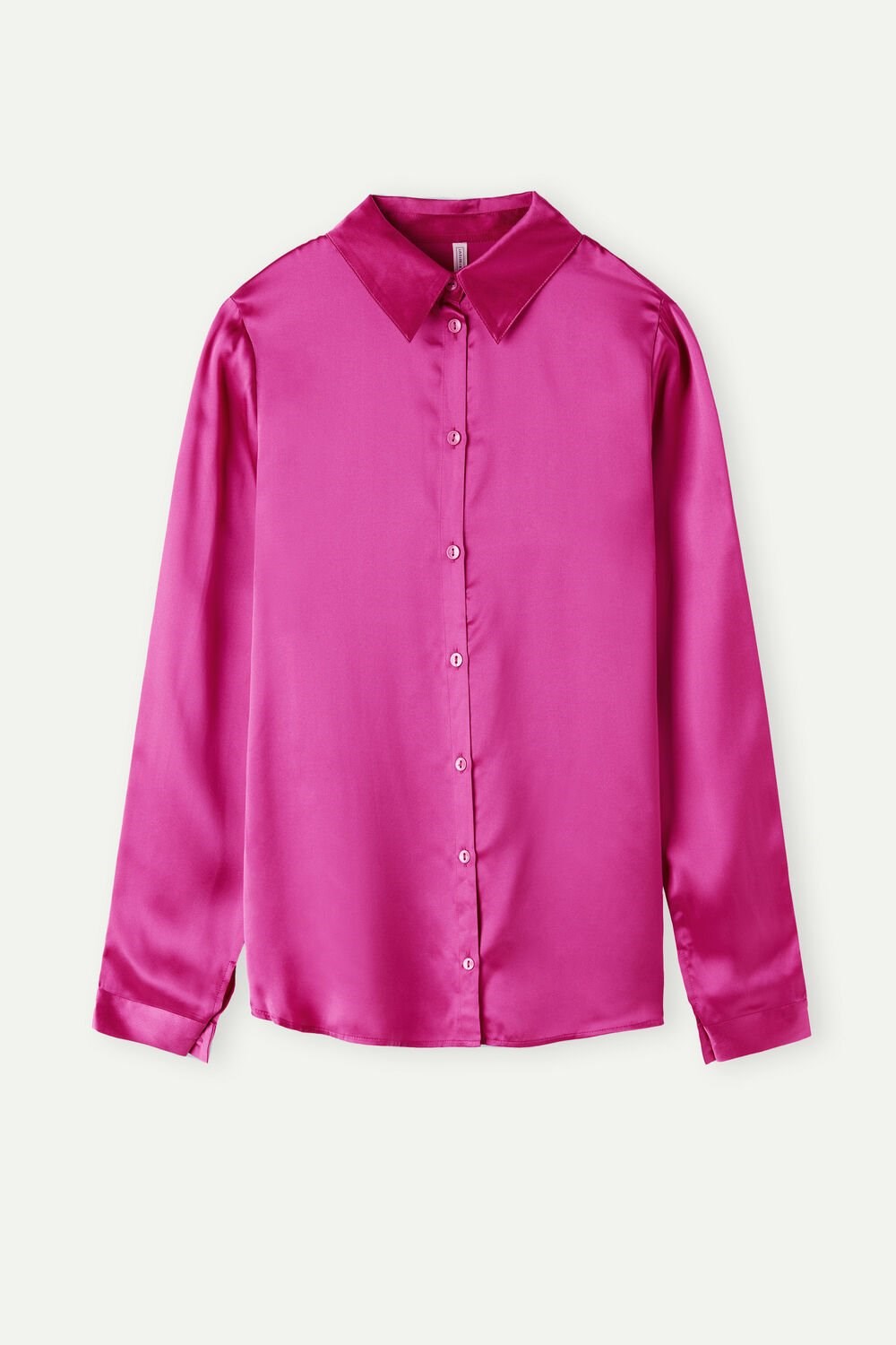 Pink - 206j - Valentine Pink Intimissimi Long Sleeve Silk Shirt | KJXV-19862