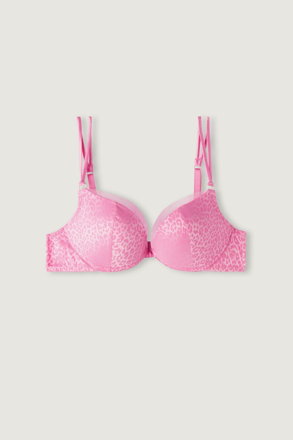 Pink - 207j - Candy Pink Intimissimi Cool Minimal Simona Super Push-up Bra | MZXL-08931