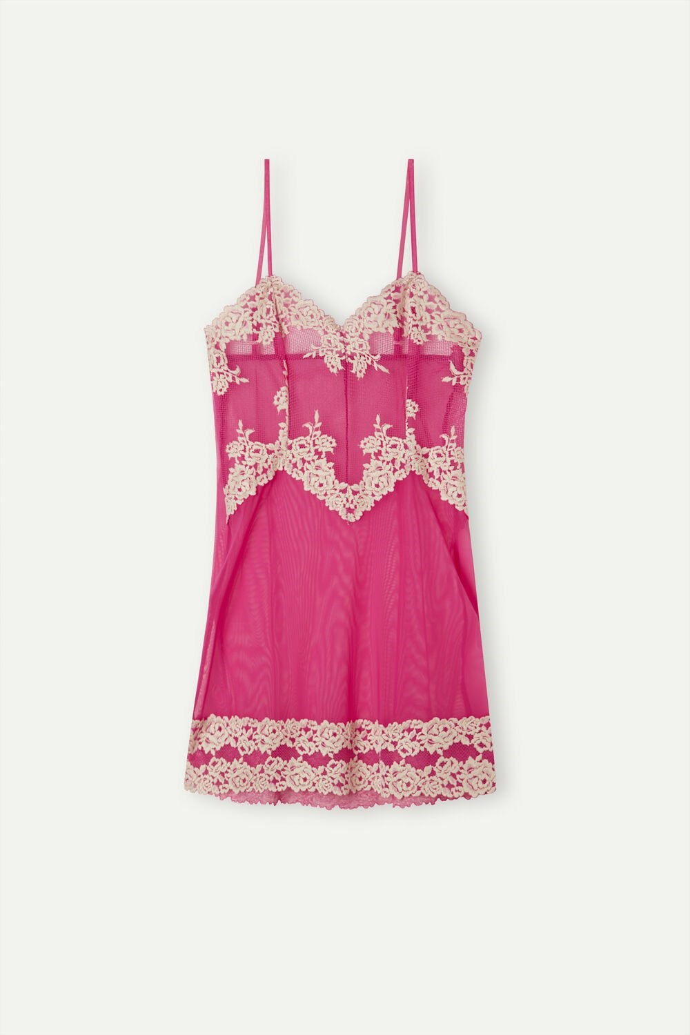 Pink - 213j - Valentine Pink / Ivory Intimissimi Pretty Flowers Babydoll | CAJS-30528