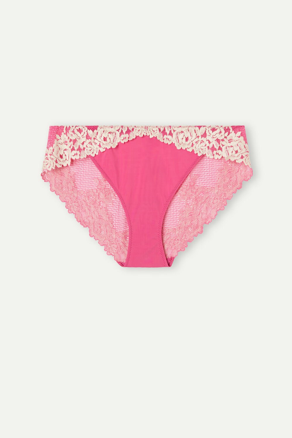 Pink - 213j - Valentine Pink / Ivory Intimissimi Pretty Flowers Panties | GXFN-17086