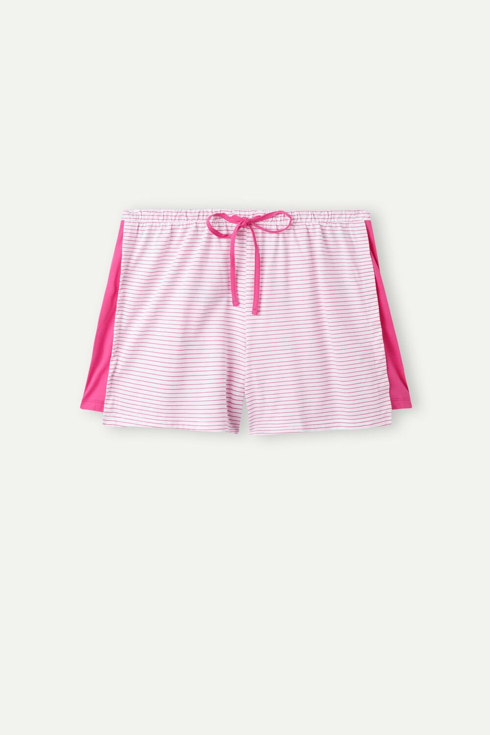 Pink - 247j - Valentine Pink Stripe Intimissimi Strawberry Milkshake Shorts in Supima® Cotton | VAZP-62389