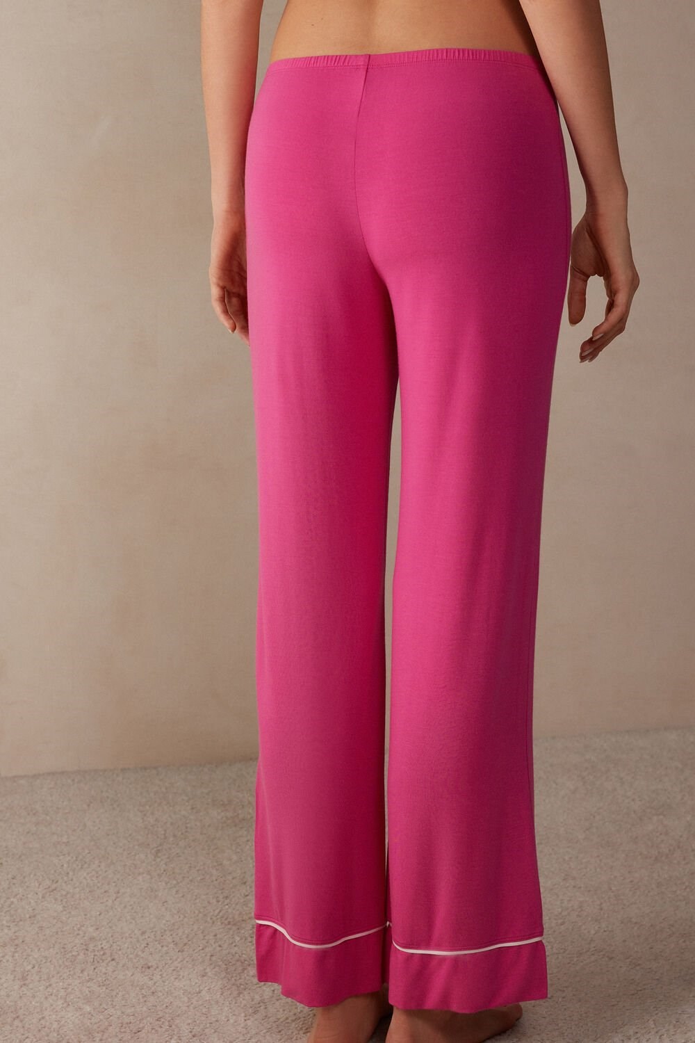 Pink Intimissimi Pretty Flowers Full Length Modal Pants | CLJN-02378