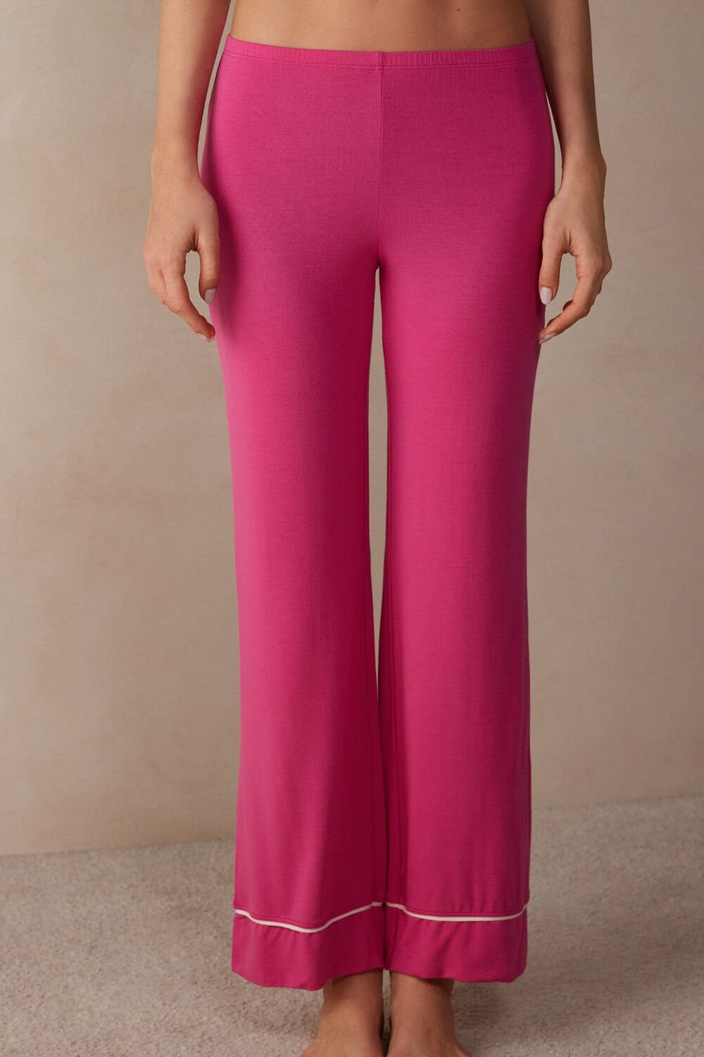 Pink Intimissimi Pretty Flowers Full Length Modal Pants | CLJN-02378