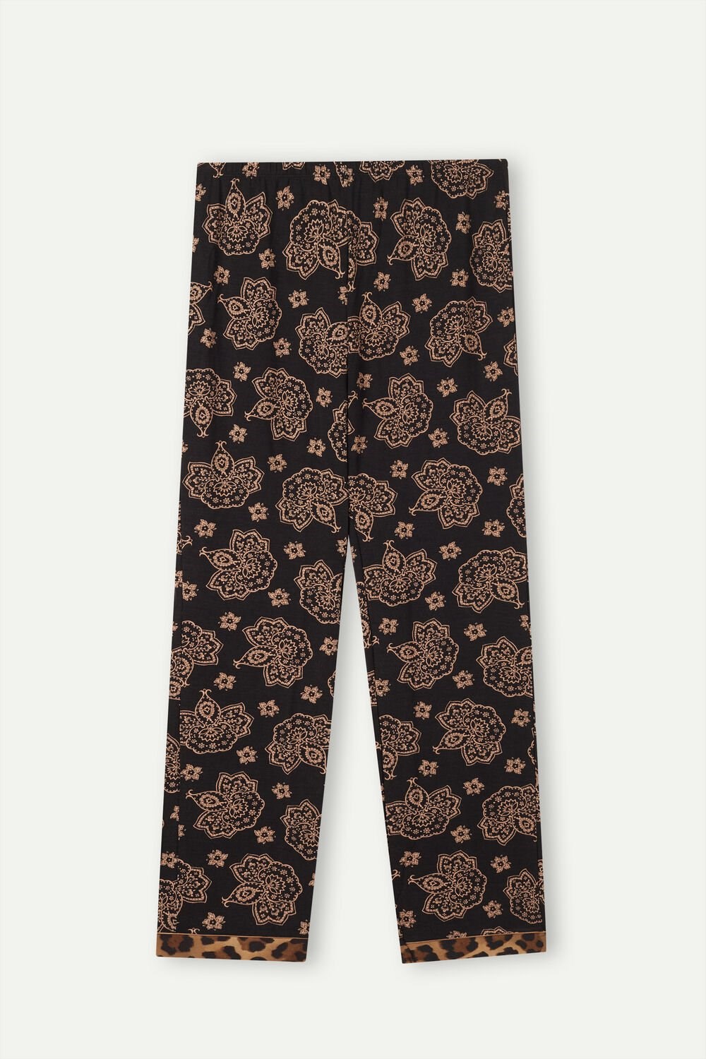 Print - 146j - Black Paisley / Animal Print Intimissimi Lady Animalier Modal Pants | KYWR-63058