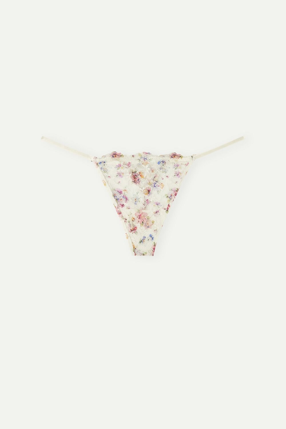 Print - 208j - White Spring Bouquet Print Intimissimi Dreaming of Spring String Thong | BGAT-31790