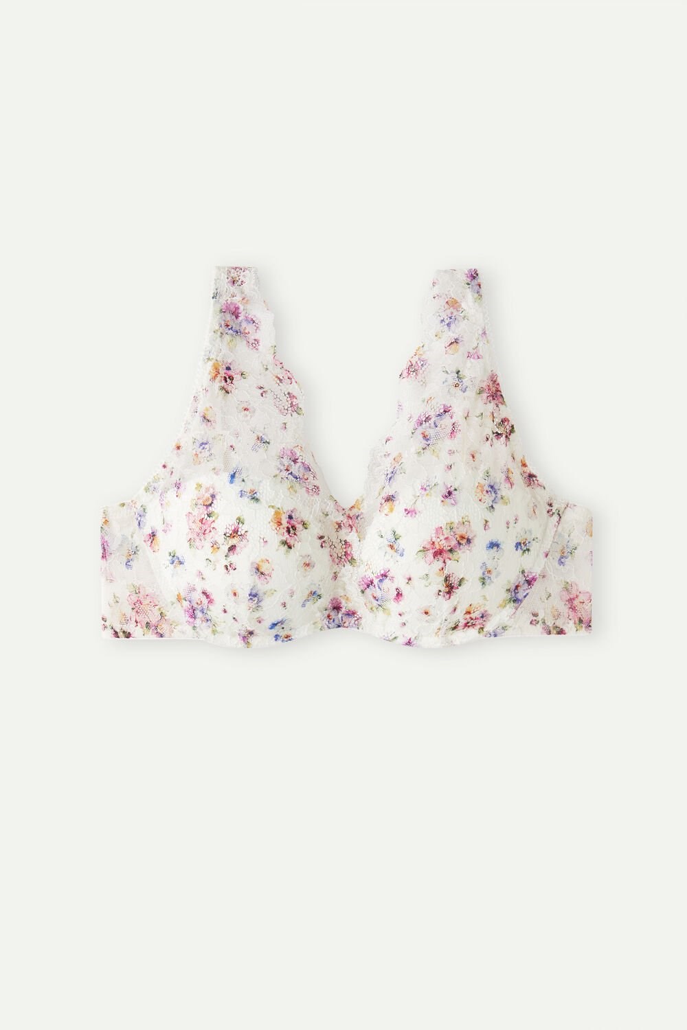 Print - 208j - White Spring Bouquet Print Intimissimi Dreaming of Spring Giorgia Balconette Bra | HMXL-03621