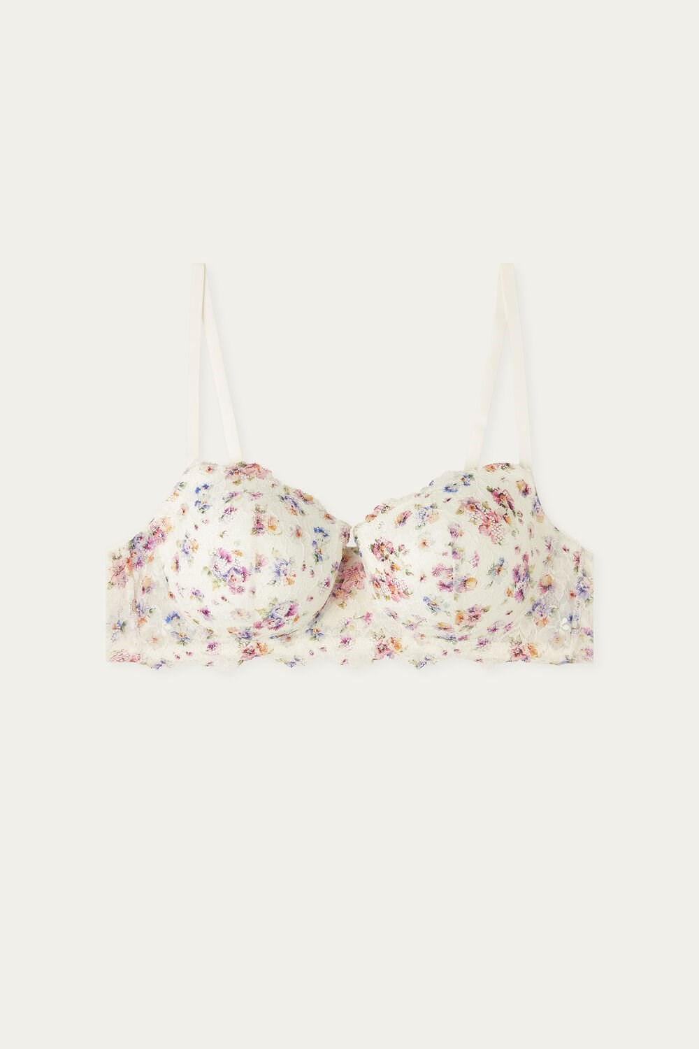 Print - 208j - White Spring Bouquet Print Intimissimi Dreaming of Spring Sofia Balconette Bra | OIPZ-07541