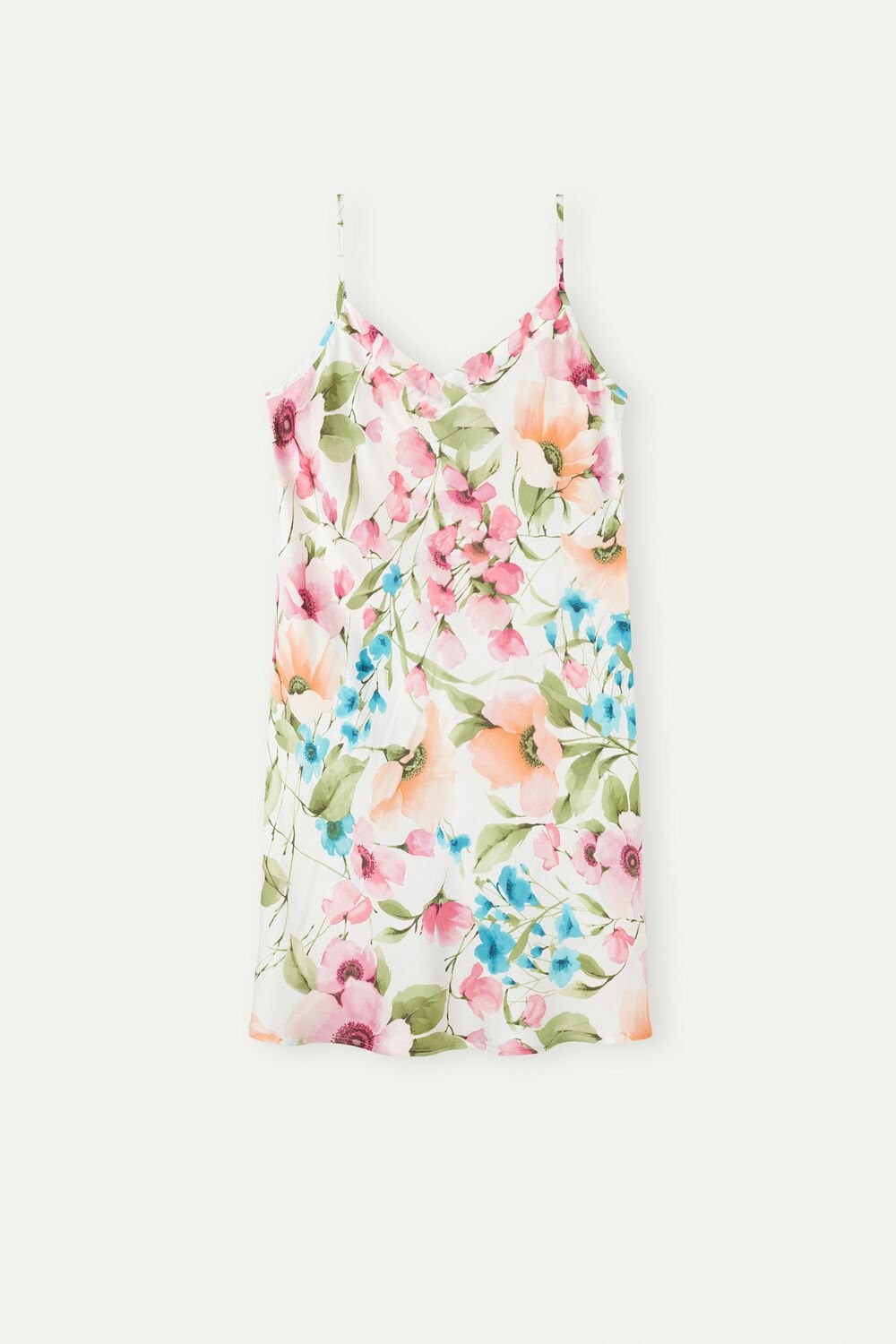 Print - 228j - Botanical Lyrics Print Intimissimi Botanical Lyrics Satin Slip | TMQR-09645