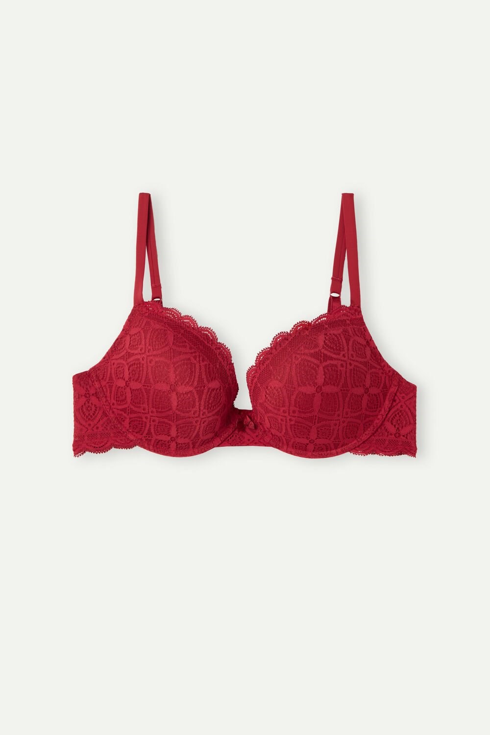 Red - 1473 - Red Intimissimi Elettra Super Push-up Bra in Lace | SDWO-19765