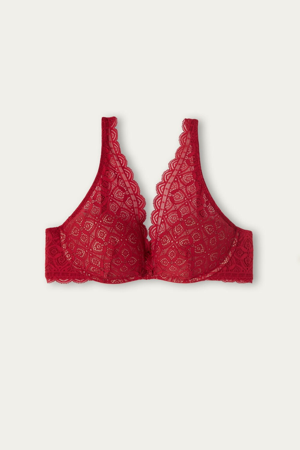 Red - 1473 - Red Intimissimi Giorgia Balconette Bra in Lace | MHOL-21407