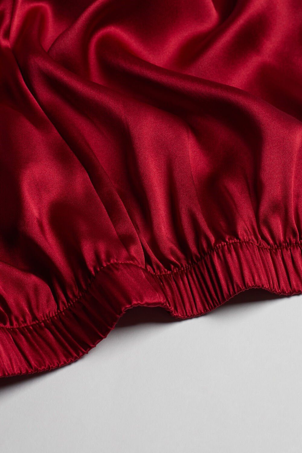 Red - 1473 - Red Intimissimi Silk Satin Pajama Pants | LMBD-23687