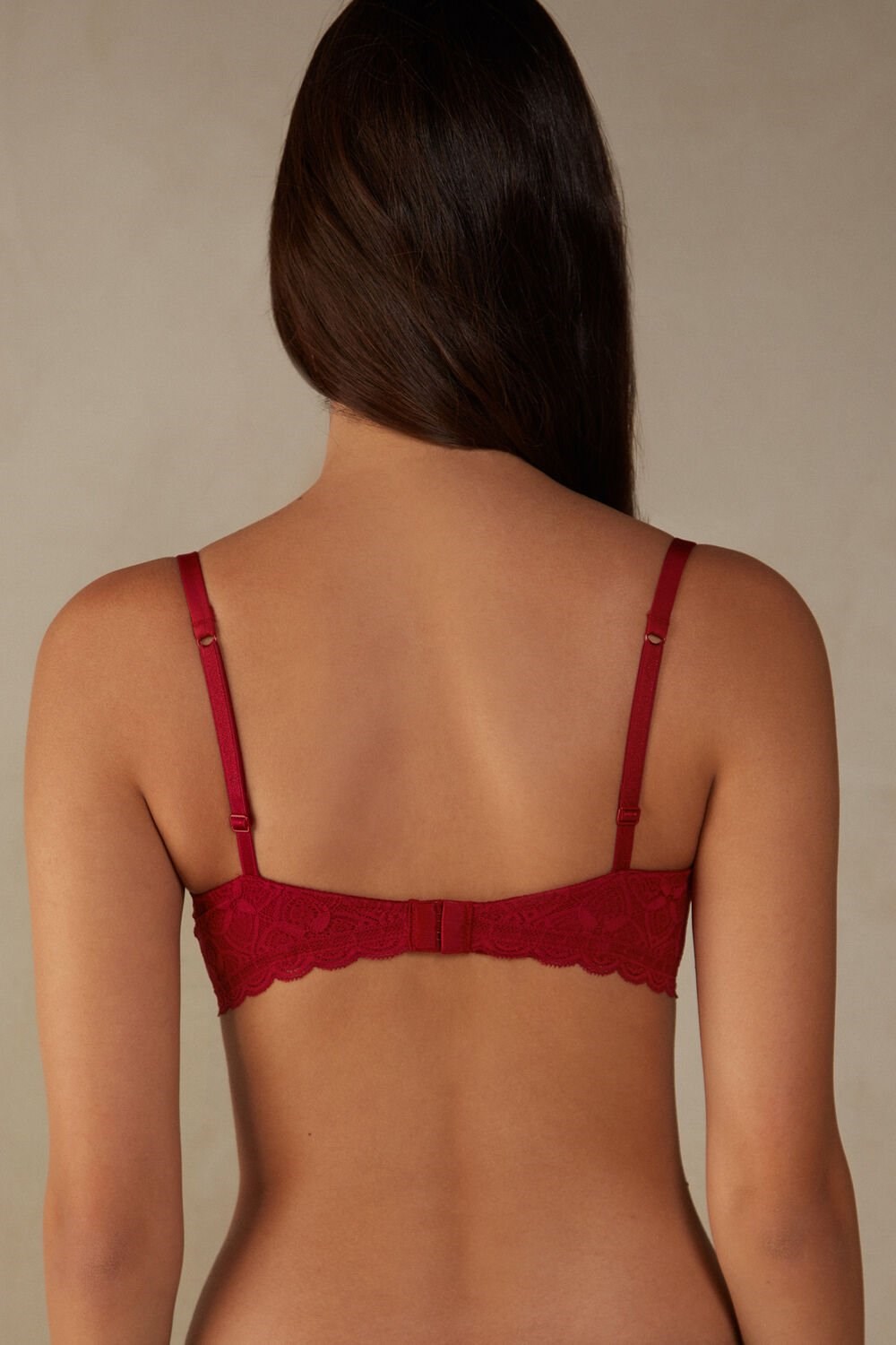 Red - 1473 - Red Intimissimi Sofia Balconette Bra in Lace | JQAK-21836