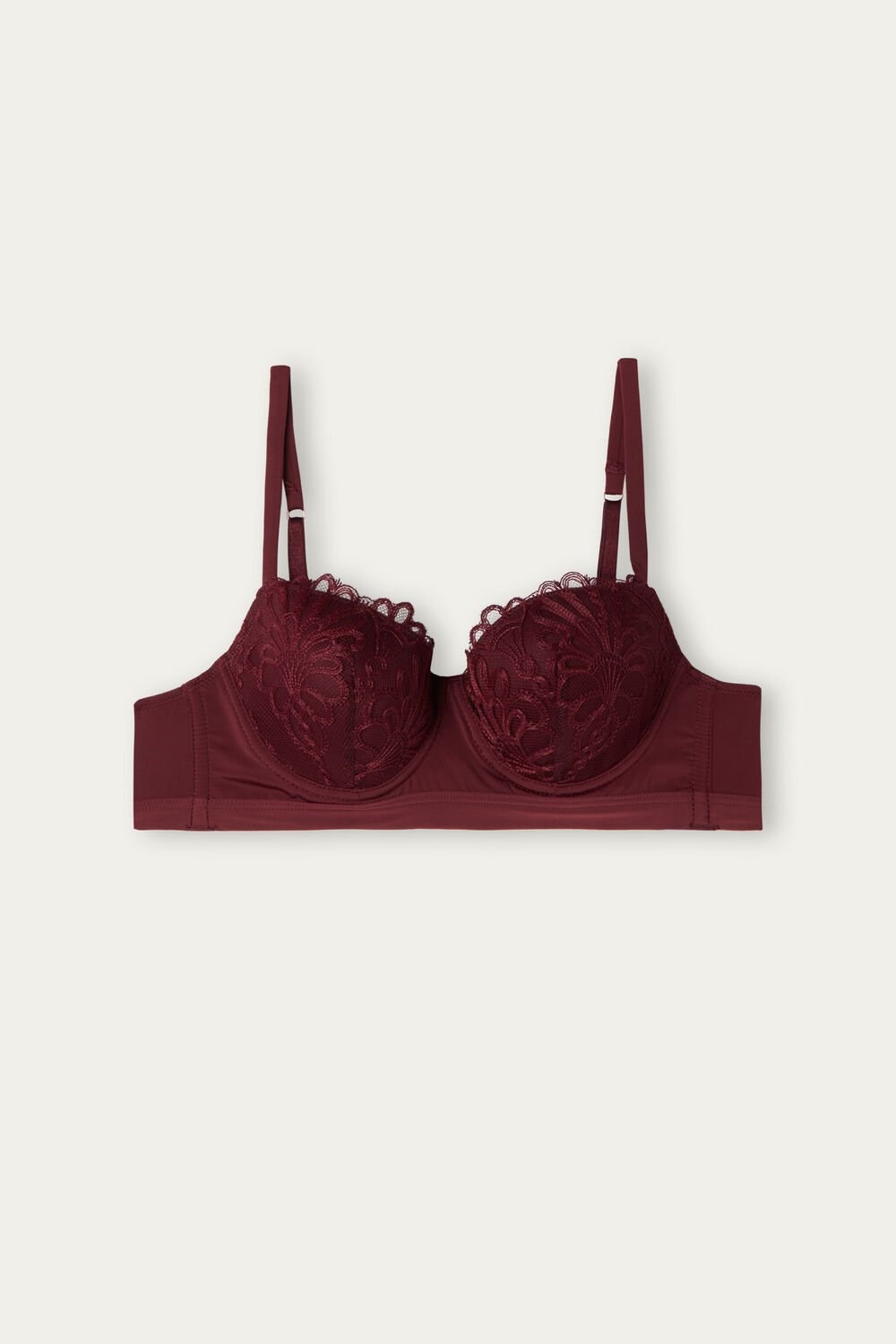 Red - 741i - Dark Red Intimissimi Romantic Life Sofia Balconette Bra | RPIH-08372