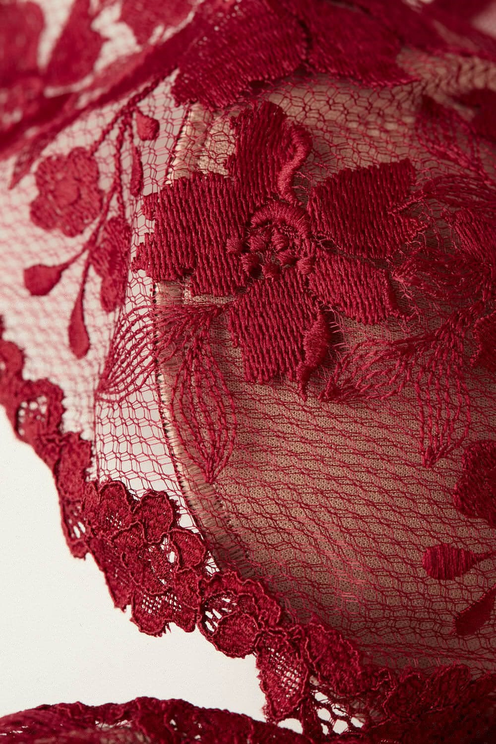 Red - 993i - Ribbon Red Intimissimi In Full Bloom Elena Balconette Bra | DAKY-26543