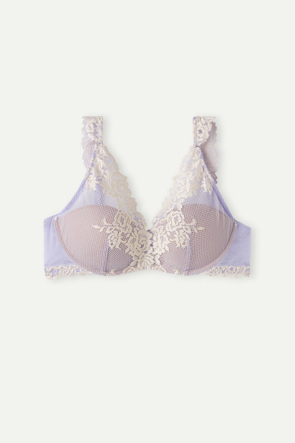 Violet - 214j - Sweet Lavender / Ivory Intimissimi Pretty Flowers Giorgia Balconette Bra | SDAO-09425