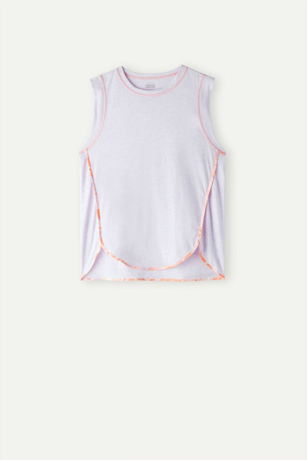 Violet - 3059 - Bianco Intimissimi Iris and Apricot Ultrafresh Supima® Cotton Tank Top | HGFU-87504