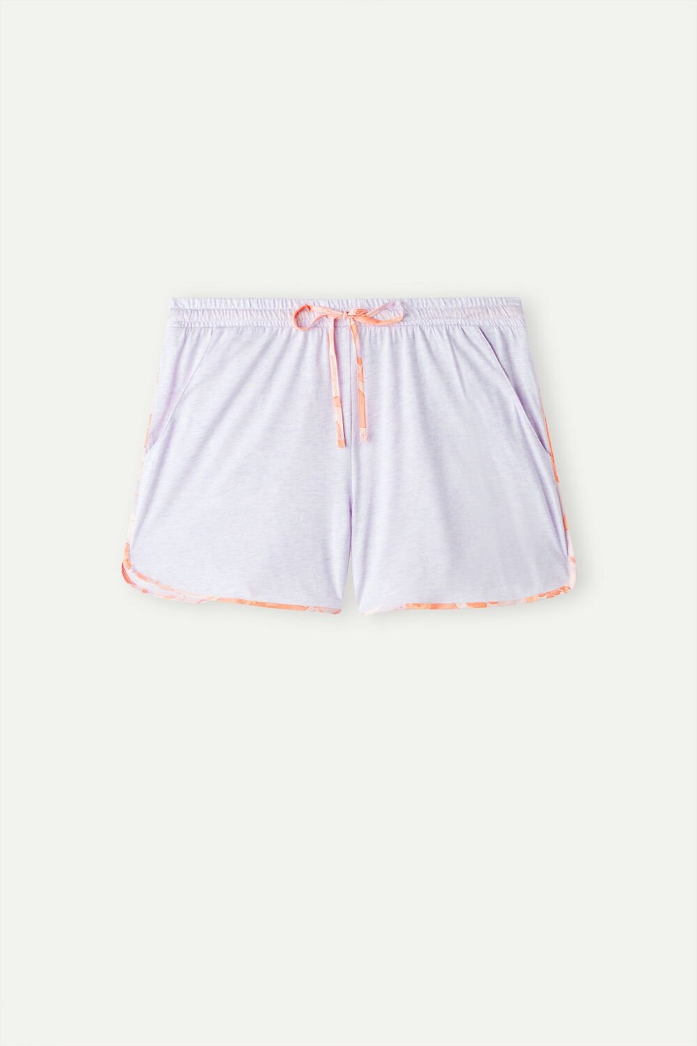 Violet - 3059 - Bianco Intimissimi Iris and Apricot Supima® Ultrafresh Cotton Shorts | XQON-97201