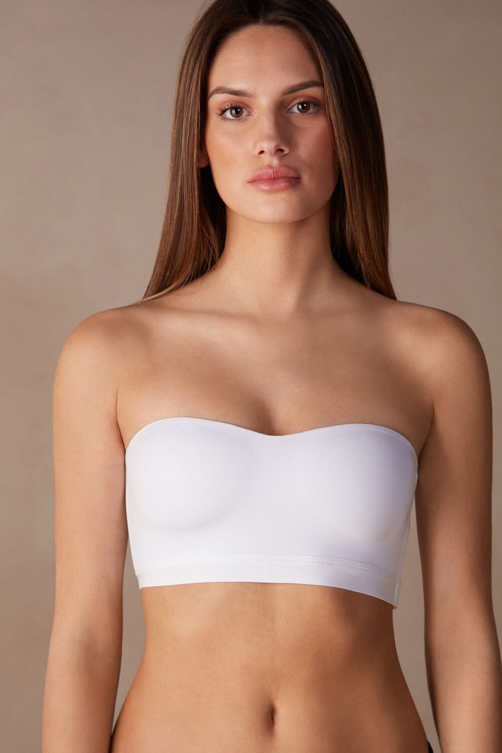 White - 001 - White Intimissimi Bra Top in Ultralight Microfiber | YDNO-51029