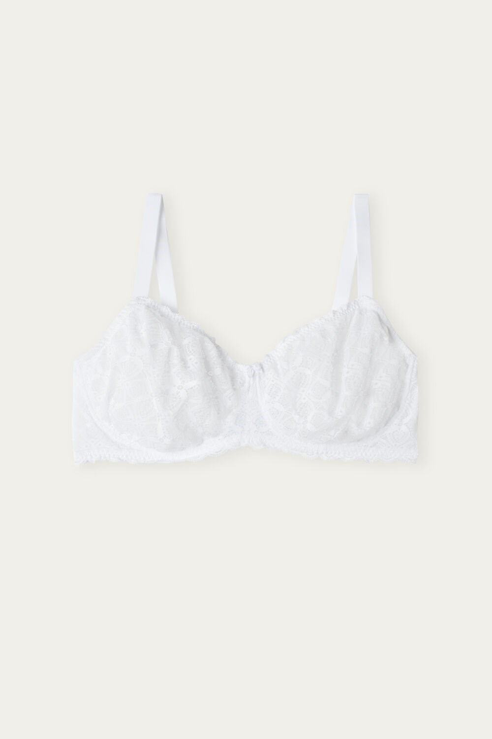 White - 001 - White Intimissimi Daniela Balconette Bra in Lace | MRWA-28674