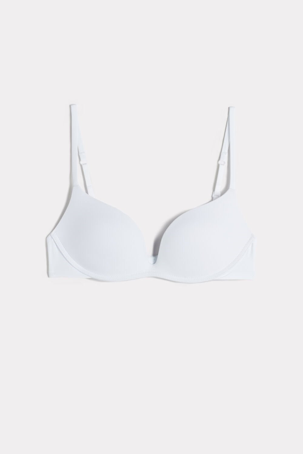 White - 001 - White Intimissimi Gioia B Cup Microfiber Super Push-Up Bra | DVGT-92648