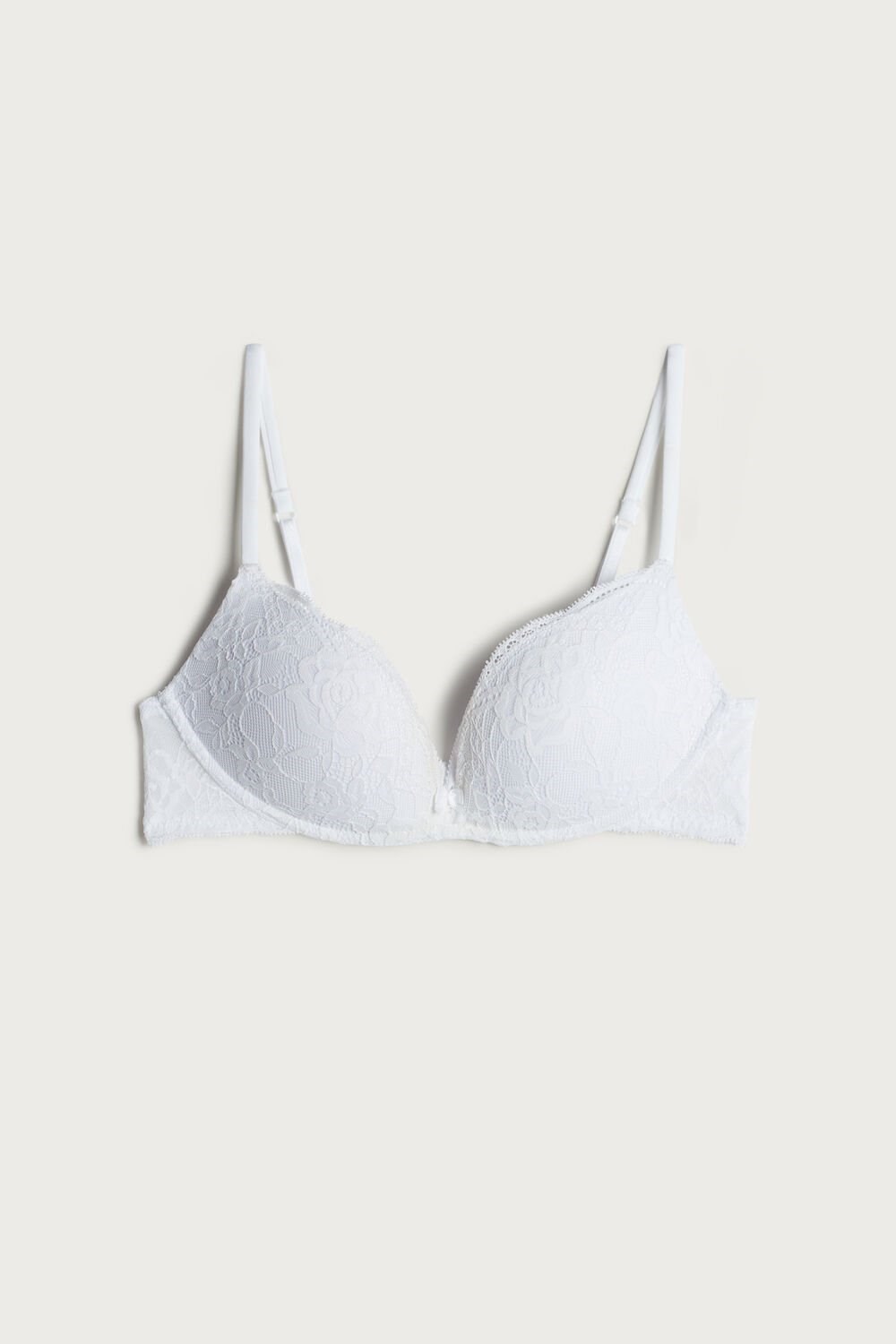 White - 001 - White Intimissimi Gioia Lace Super Push-Up Bra | DPRT-05349