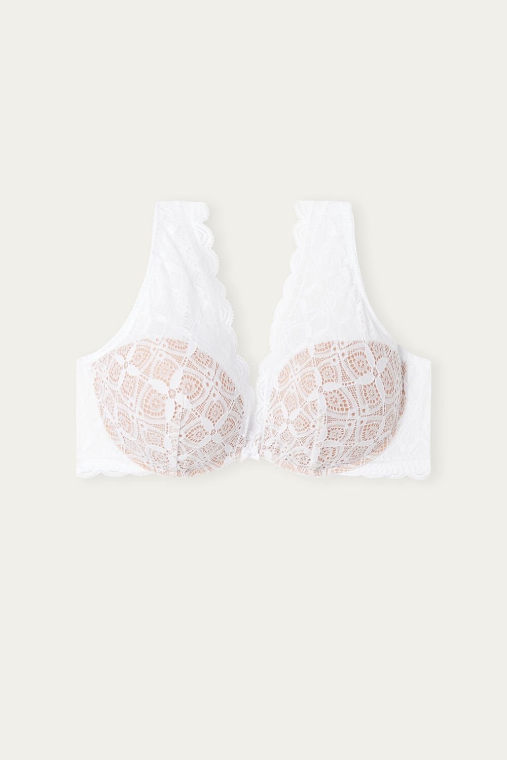 White - 001 - White Intimissimi Giorgia Balconette Bra in Lace | UDVK-02651