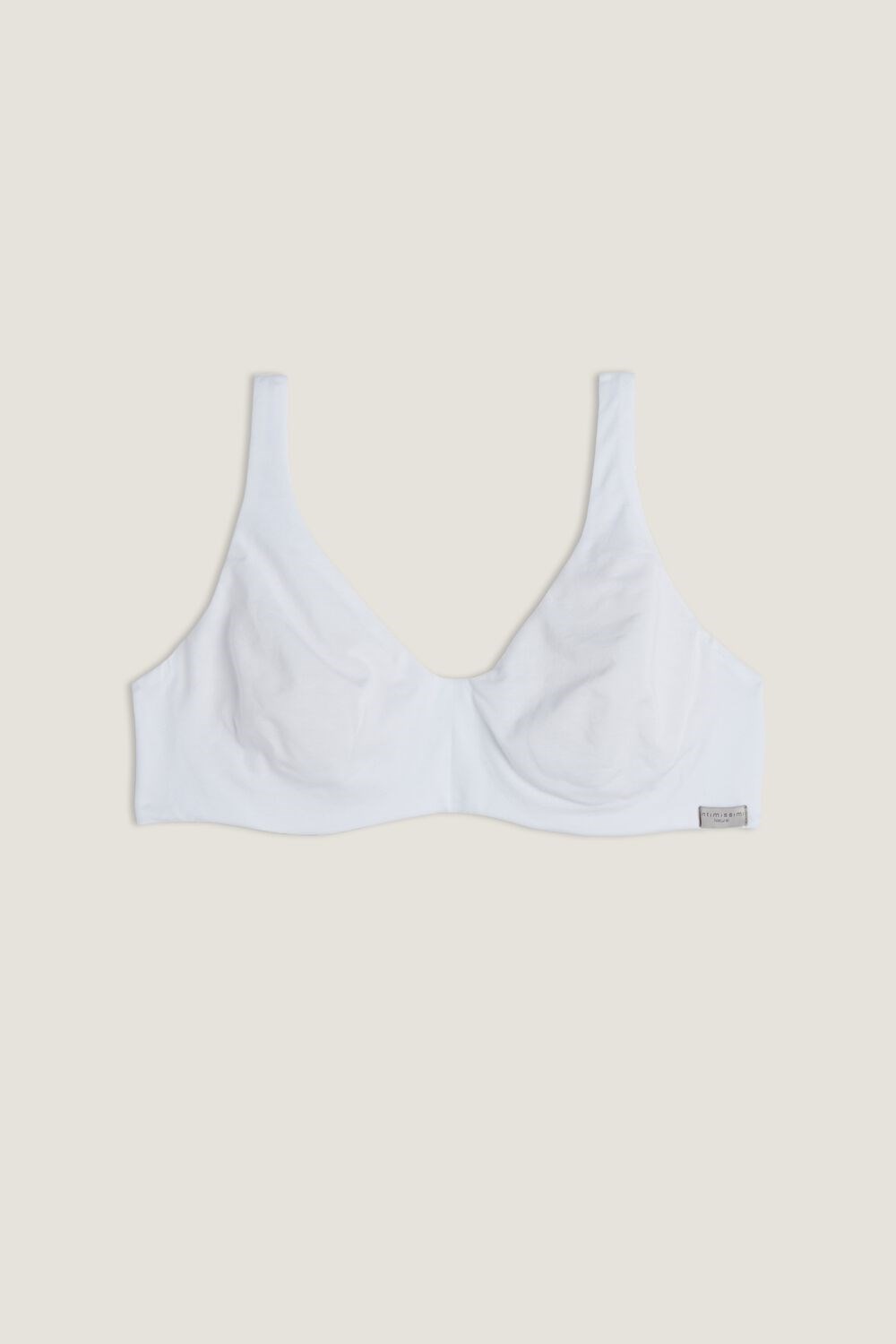 White - 001 - White Intimissimi Greta Balconette Bra in Cotton | ZVSA-52941